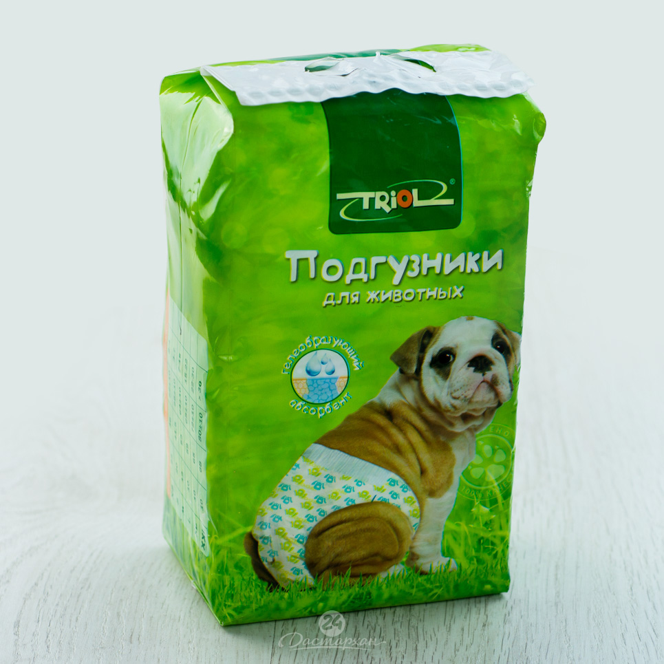 Подгузник для собак Triol M, вес собаки 7-15 кг (уп.12шт.)