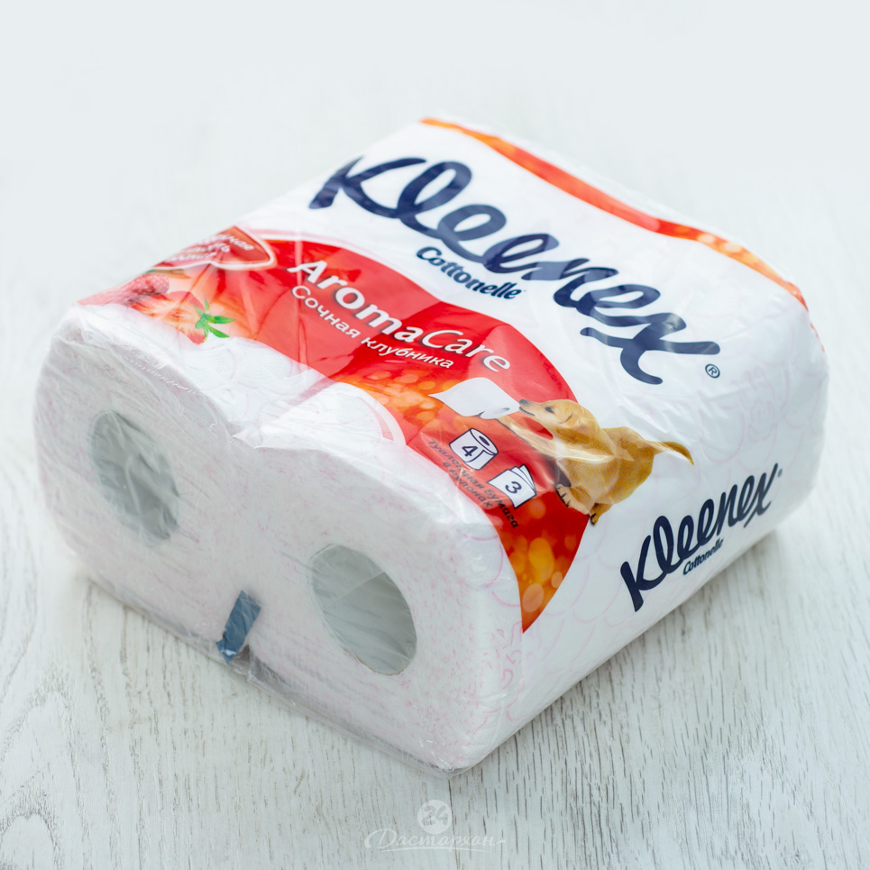 Бумага туалетная Kleenex Cottonelle Aroma Care Клубника 4рул.