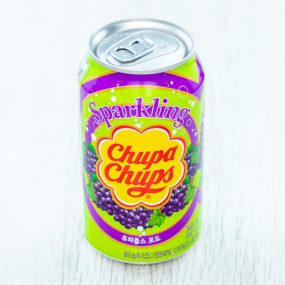 Напиток Chupa Chups Grape с газом 345мл ж/б