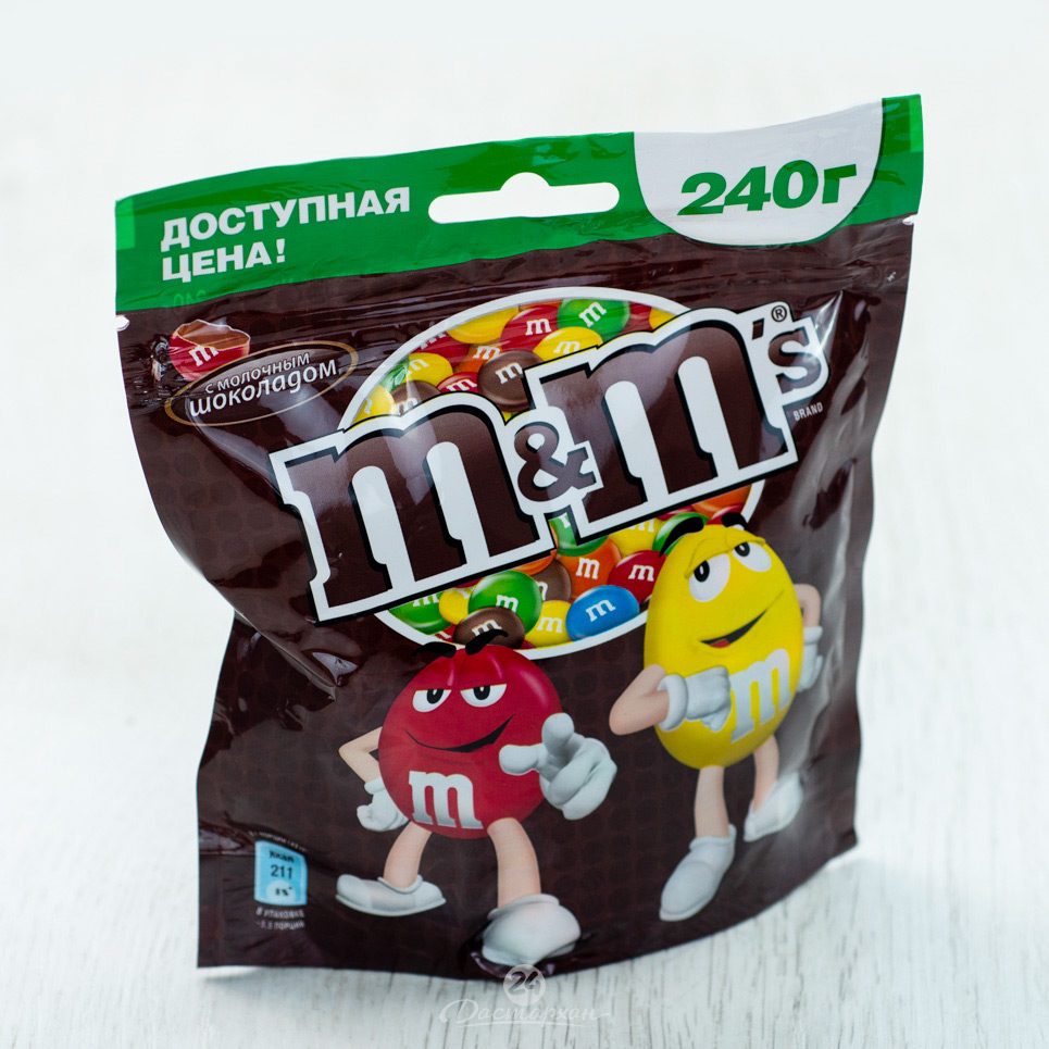 Драже M&M s с шоколадом НГ 240г 