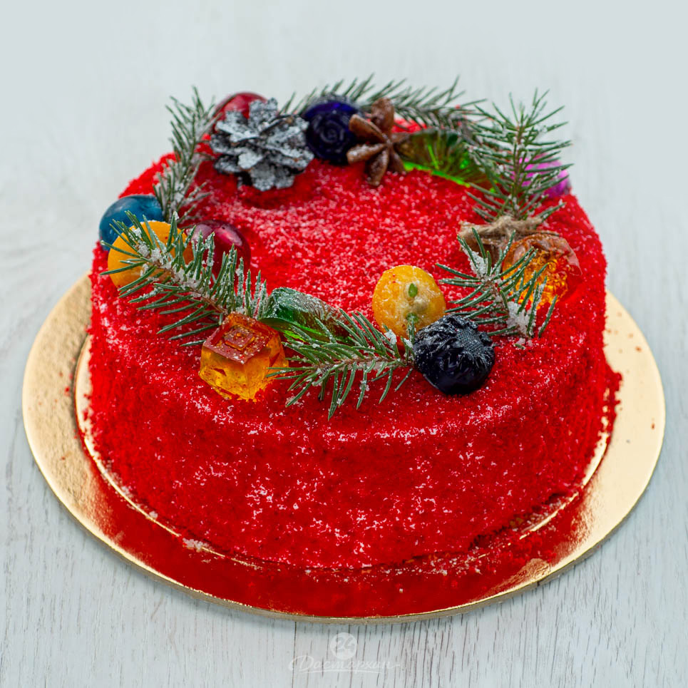 Торт Красный Бархат Новогодний