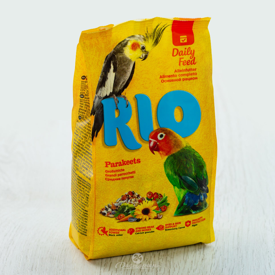 Корм RIO для средних попугаев,пакет 500 гр