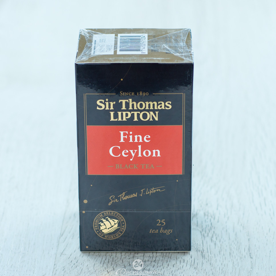 Чай Lipton черный  Sir Tomas Ceylon 25пак*2гр. картон