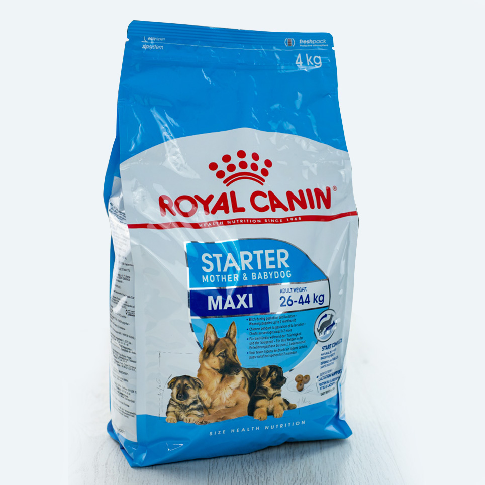 Корм Royal Canin для сук крупных пород(вес 25-45кг)в период беремен, лактации Maxi Starter M&B 4кг