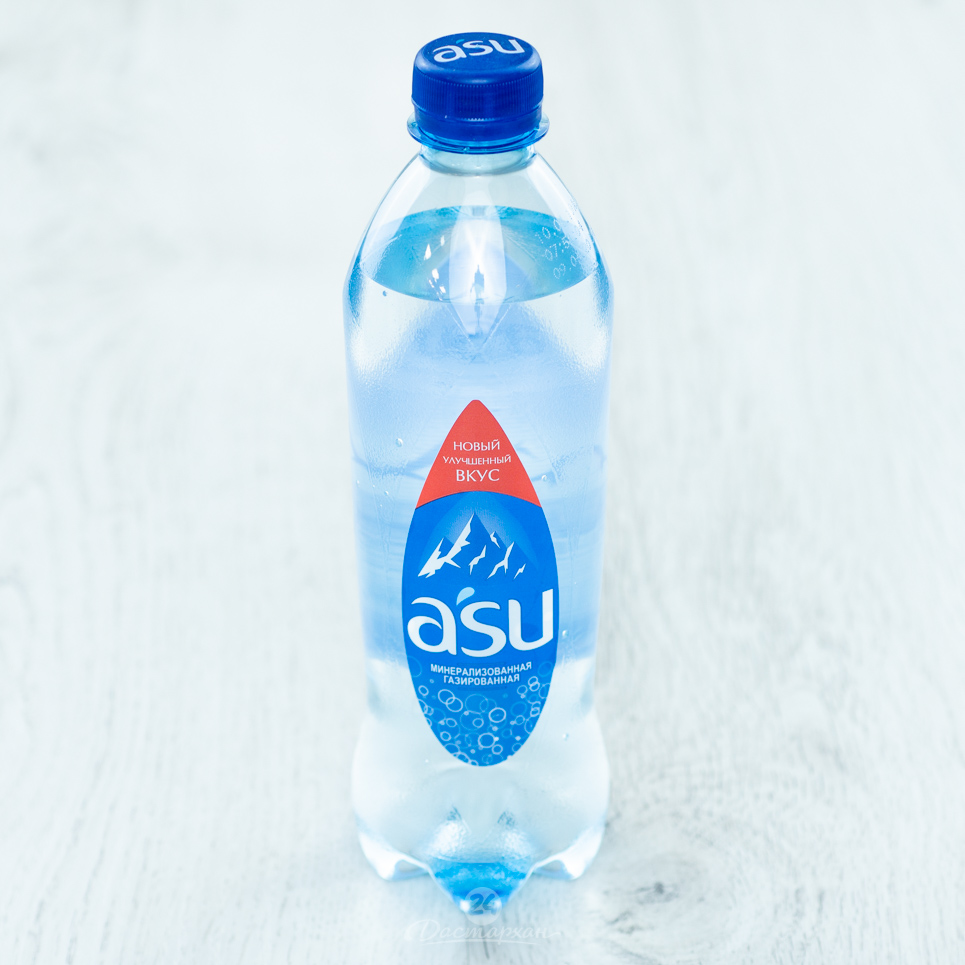 Вода ASU питьевая столовая с газом п/б 0,5л