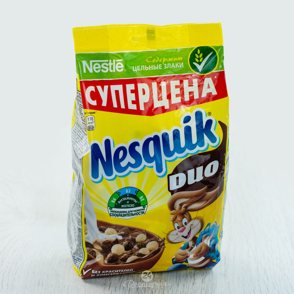 Сухой завтрак Nesquik Duo 250г м/у