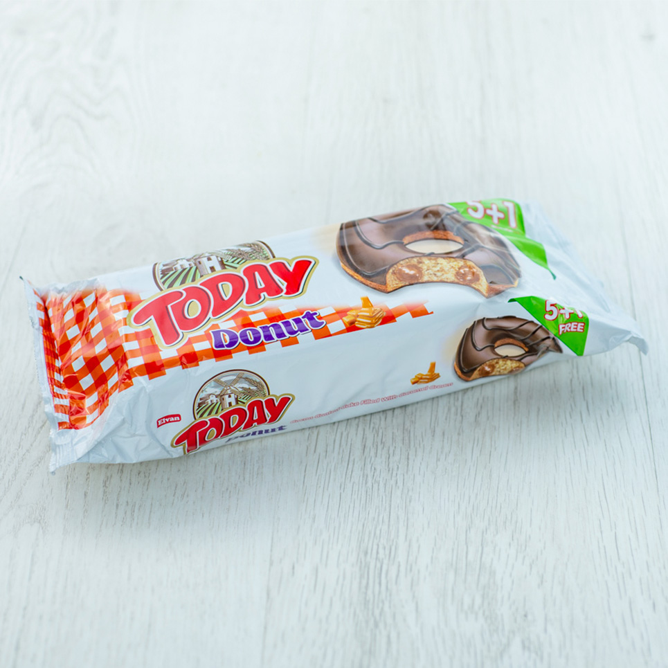 Бисквит Elvan Donut мультипак карамель 300 гр мягк/уп.
