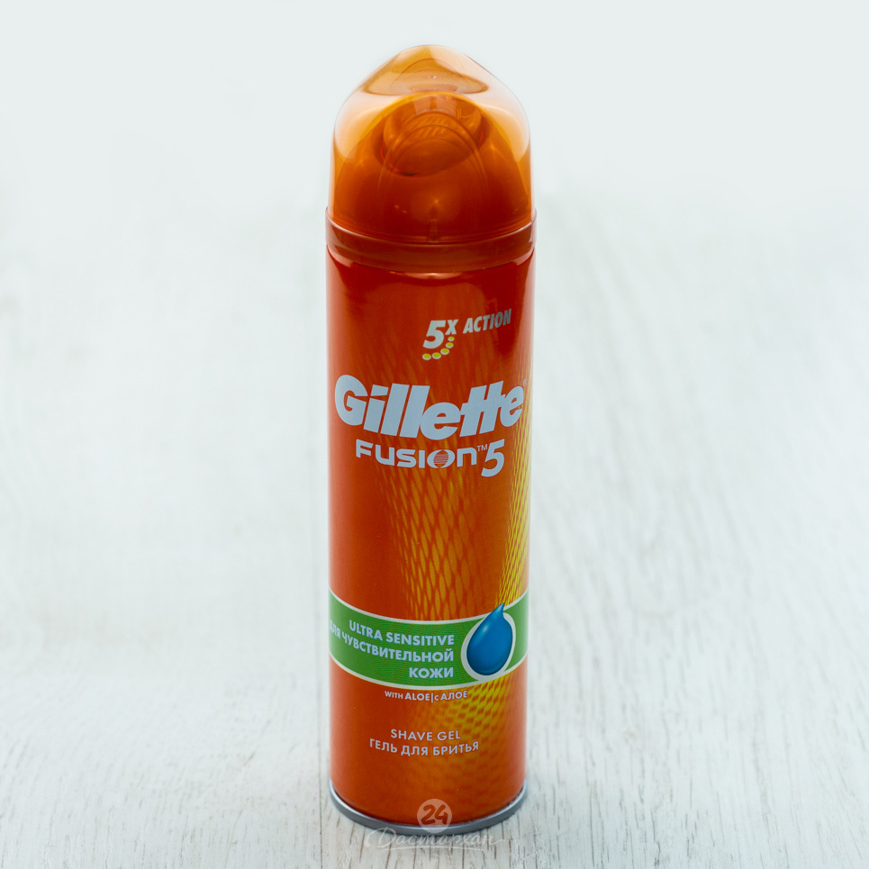 Гель для бритья Gillette Fusion для чувств кожи 200мл