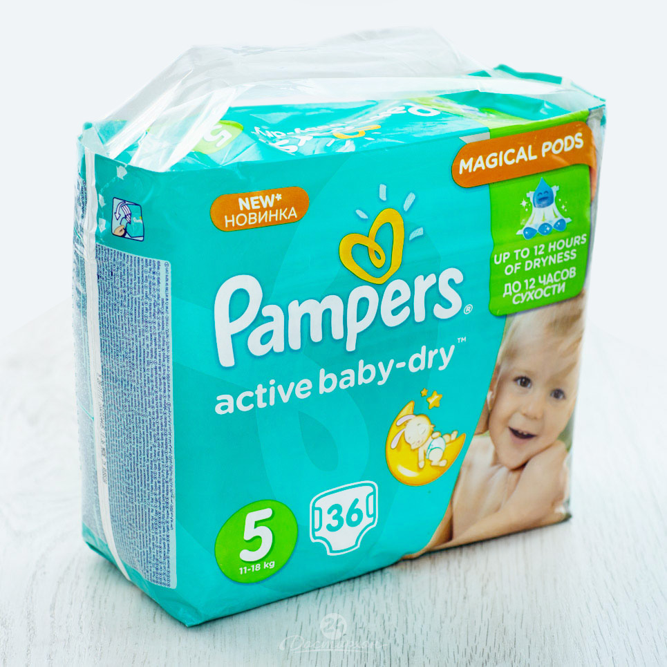 Подгузники Pampers Active Baby-Dry Junior 11-18кг Эконом 36шт
