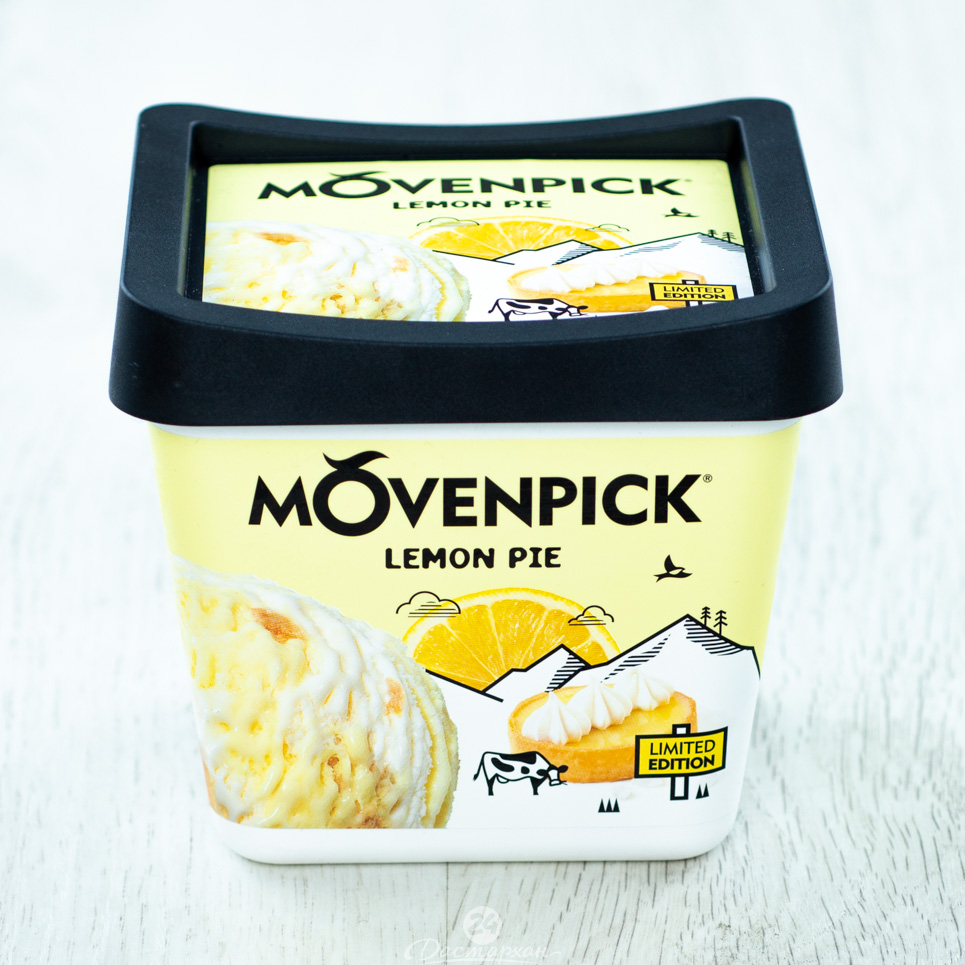 Мороженое Movenpick Пломбир со вкусом безе с лимонным льдом и печеньем 900мл