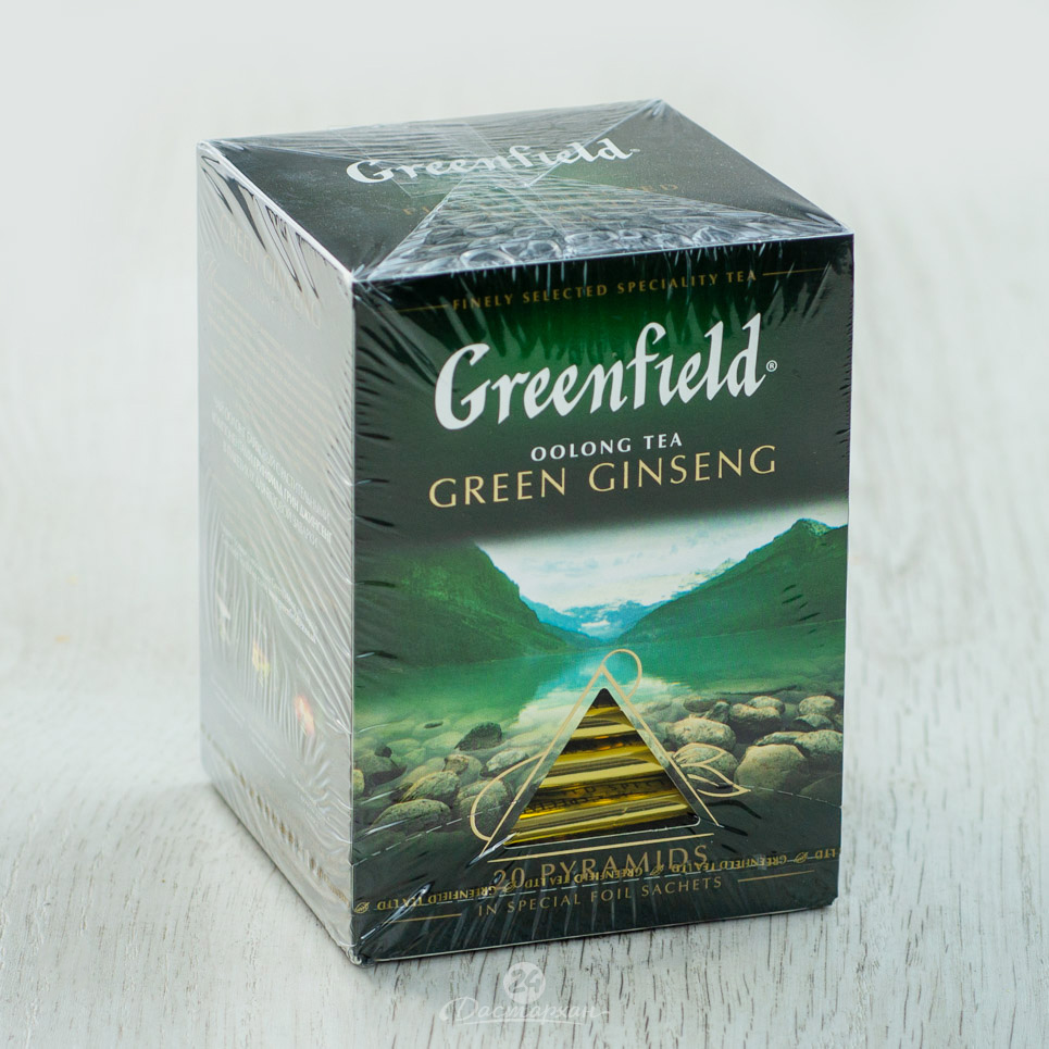 Чай Greenfield зелен Джинсенг оолонг 1,8*20 пир 36г картон