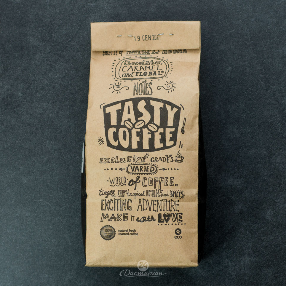 Кофе Tasty Coffee Робуста Индонезия Флорес в зернах 250гр