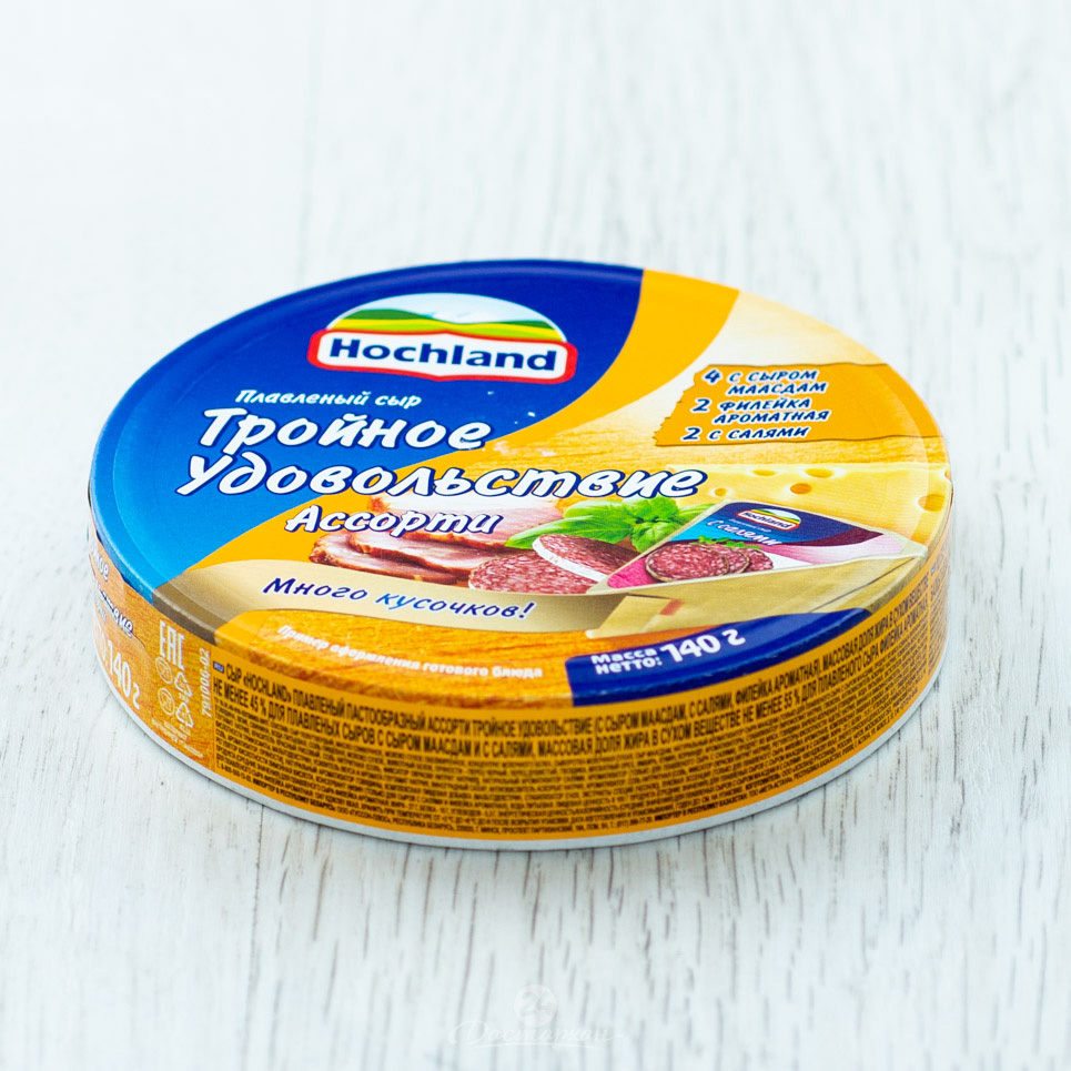 Сыр плавлен Hochland желтое 55% 140г