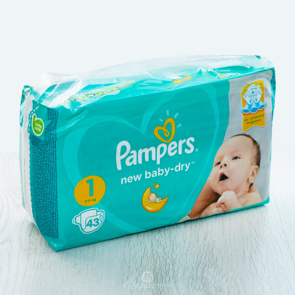Подгузники Pampers New Baby-Dry Newborn Экономичная Упаковка 43