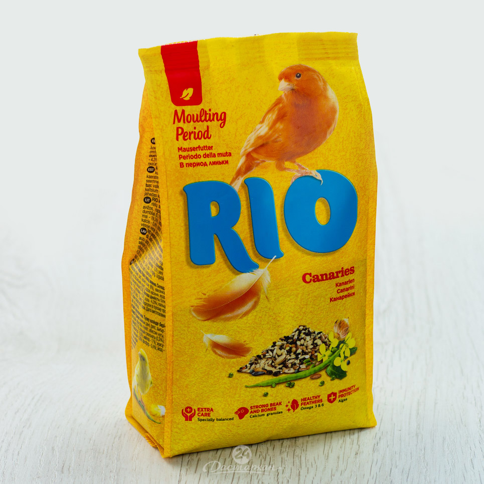 Корм RIO для канареек в период линьки ,   пакет 500 гр