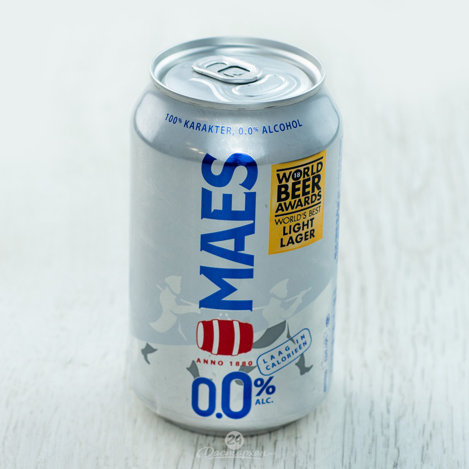 Пиво Maes б/алк 0,33л ж/б