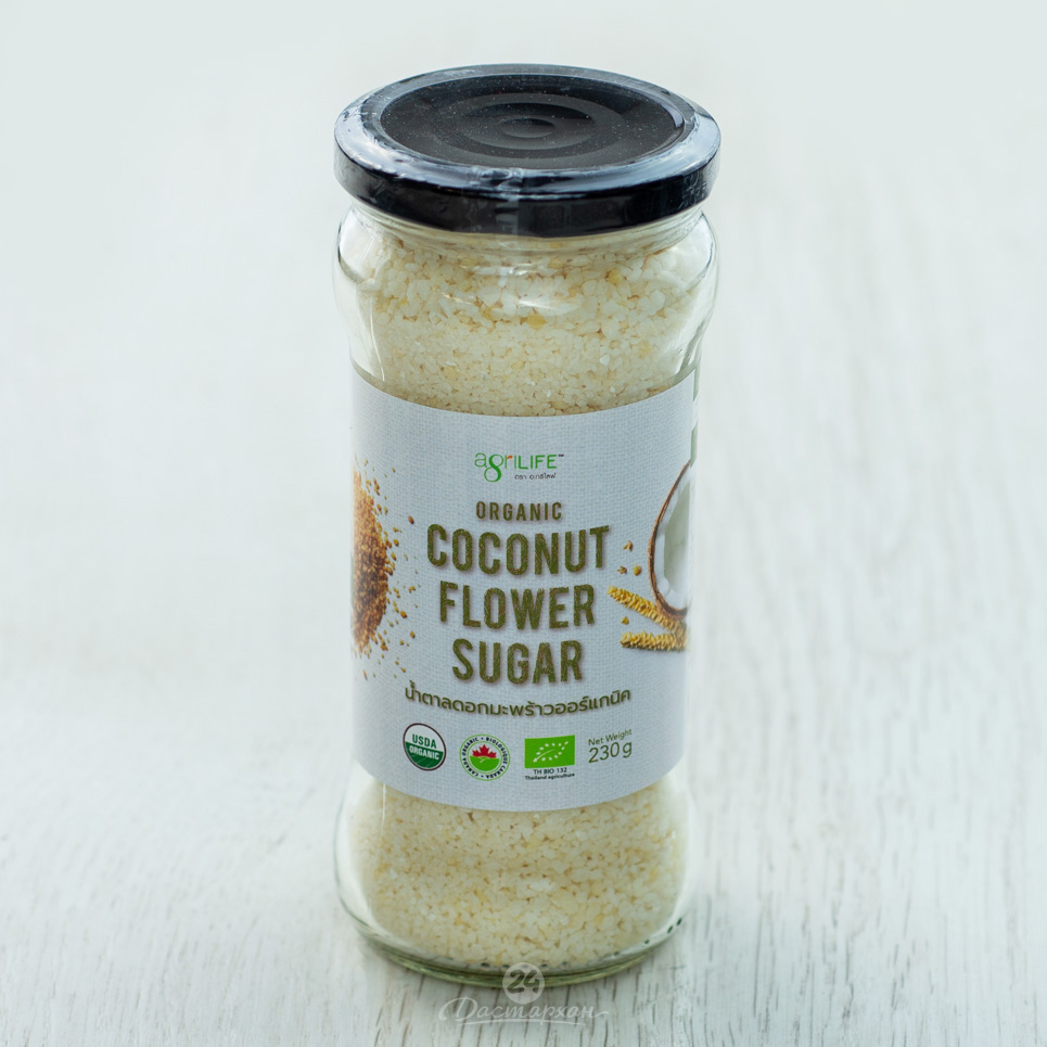 Сахар Agrilife кокосовый песок натуральный 230гр с/б