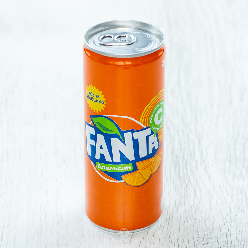 Напиток Fanta с газом ж/б 0,25 л.
