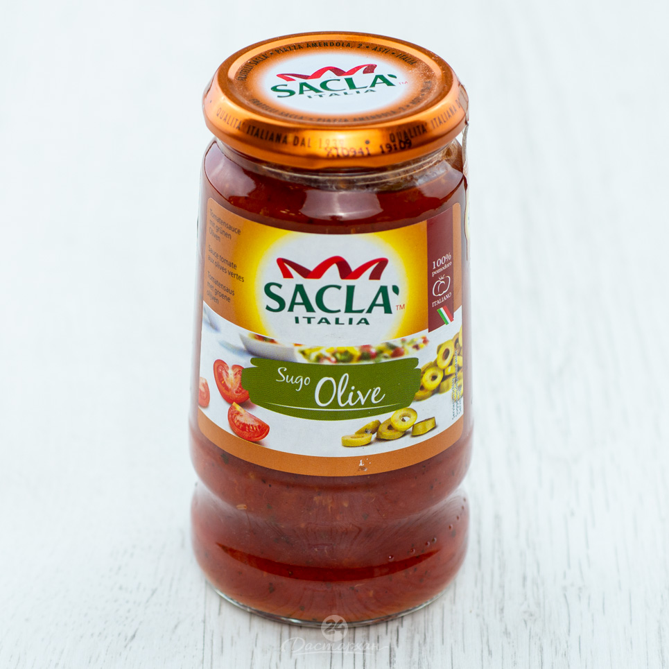 Соус Sacla томатн с оливками 420г с/б
