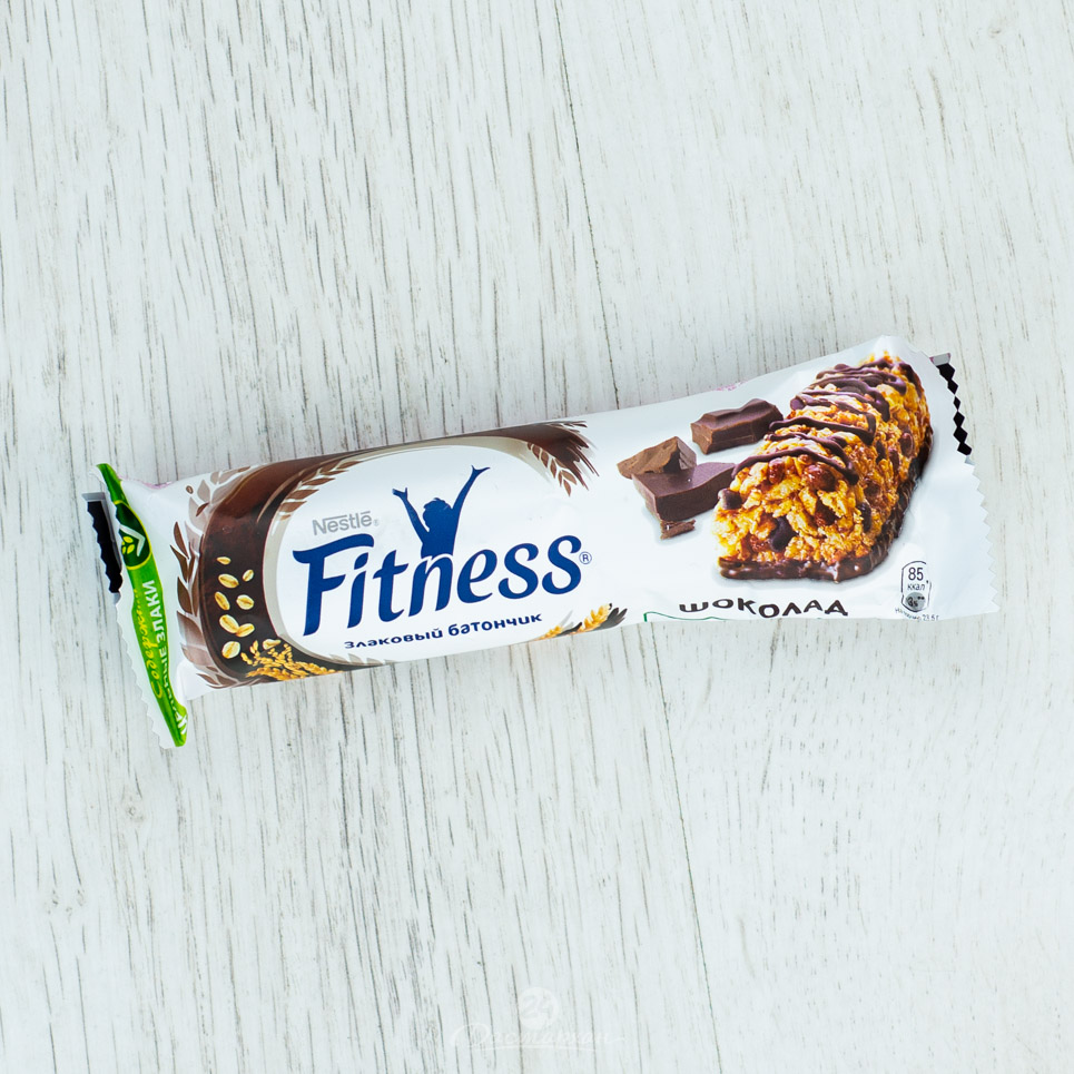 Батончик зерновой Nestle Fitness злаки-шоколад 23,5г