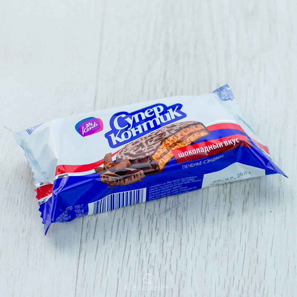 Печенье Конти Супер Контик с шоколадом 100г