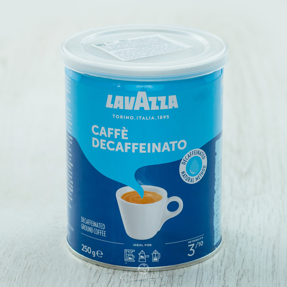 Кофе Lavazza Decaffienato молотый 250г ж/б