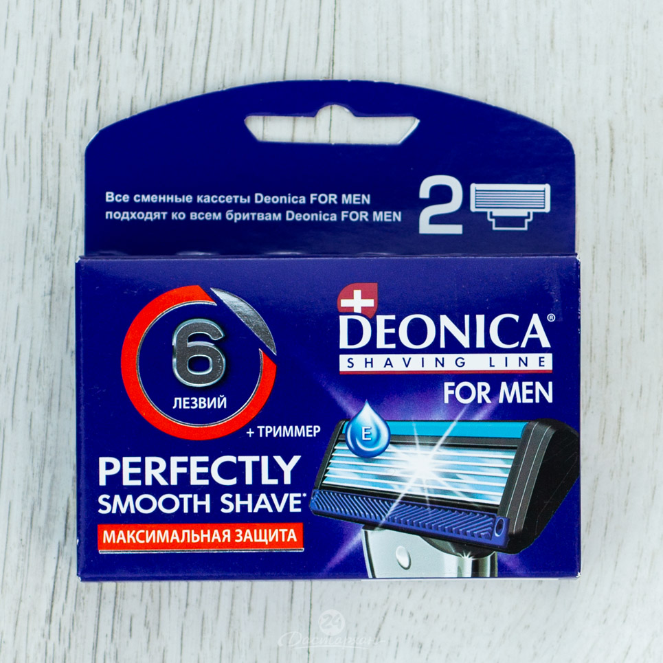 Кассеты для бритья Deonica 6 лезвий,2шт MEN 