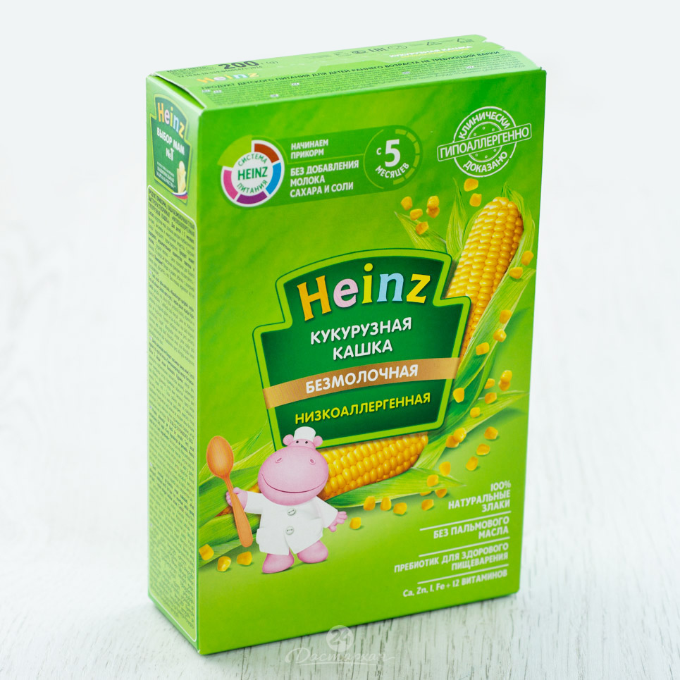 Каша HEINZ кукурузная низкоаллергенная 200г картон
