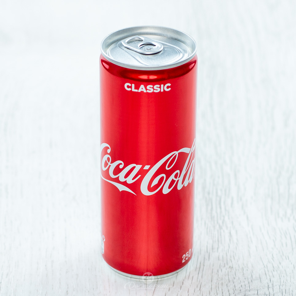 Напиток Coca-Cola с газом ж/б 0,25 л.