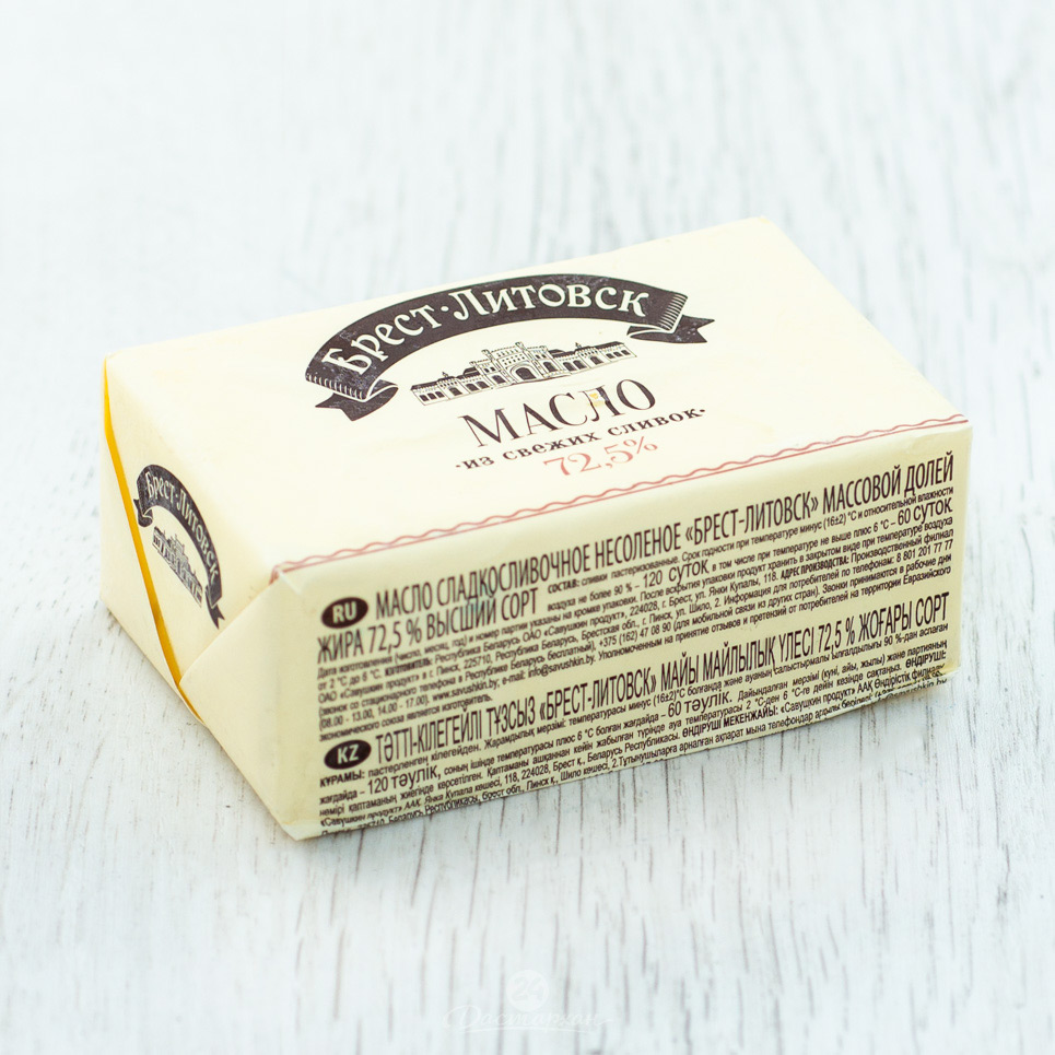 Масло сливочное Брест-Литовск 72,5%  180г