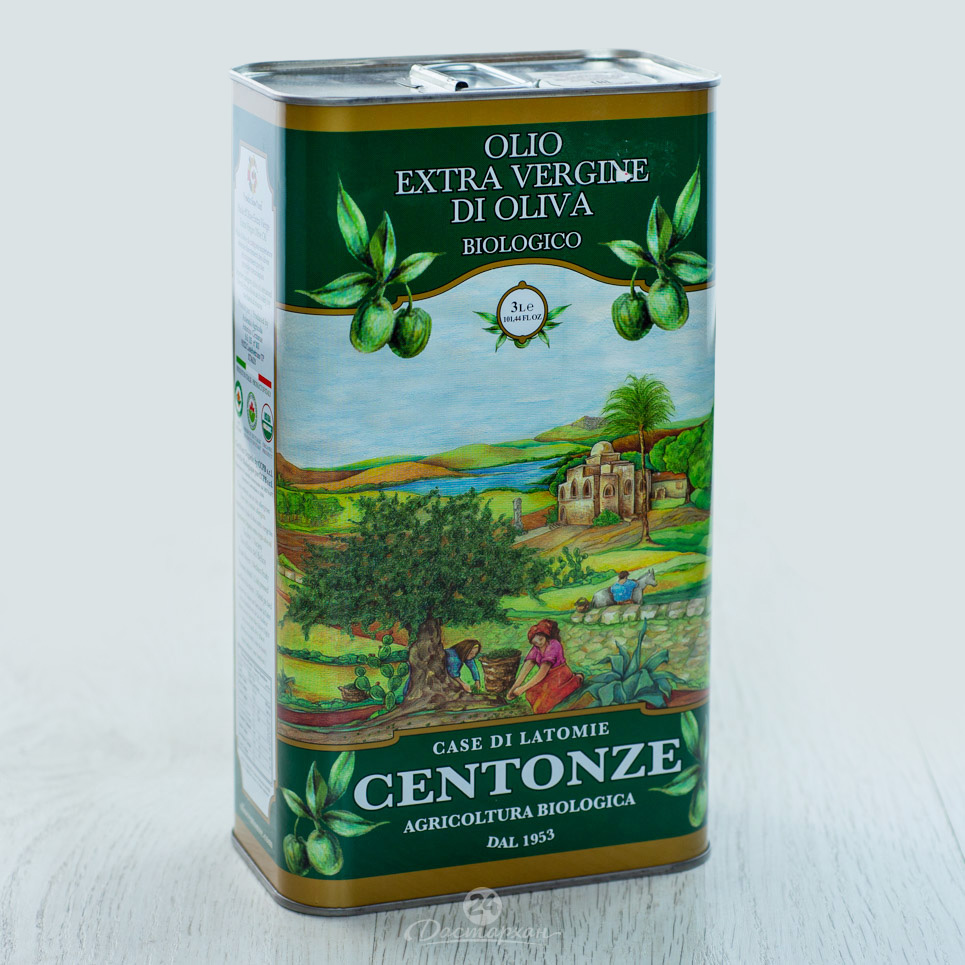 Масло оливковое Centonze Case di latomie Biologico экстра класса 3л ж/б