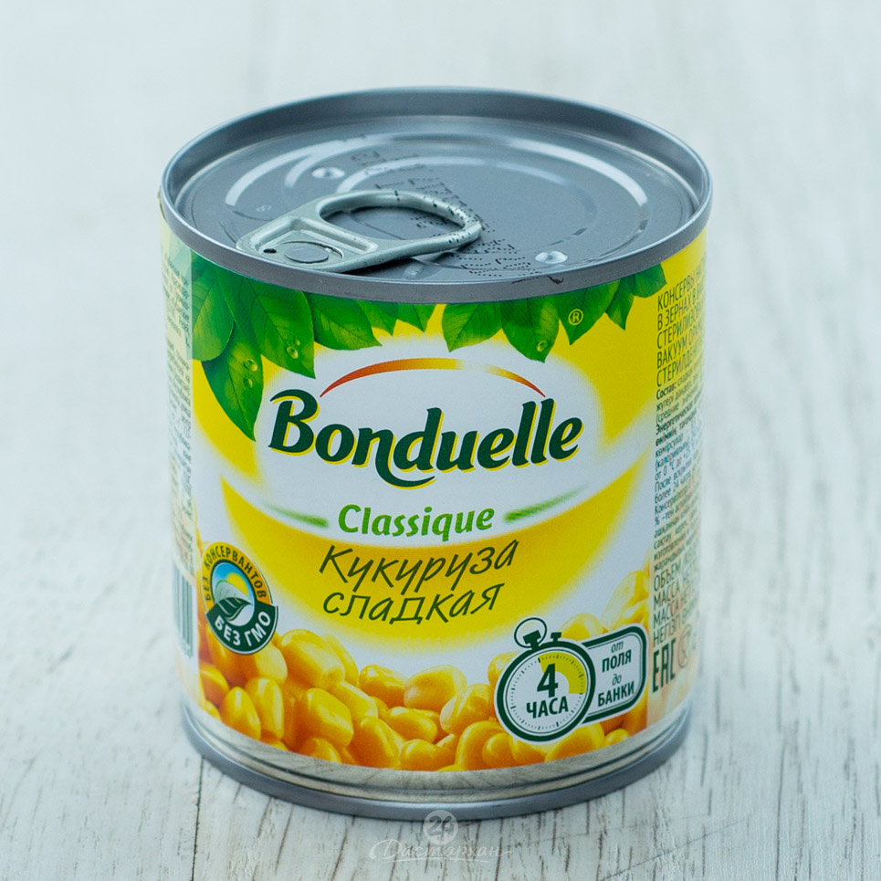 Кукуруза консервированная Bonduelle сладкая 150г ж/б