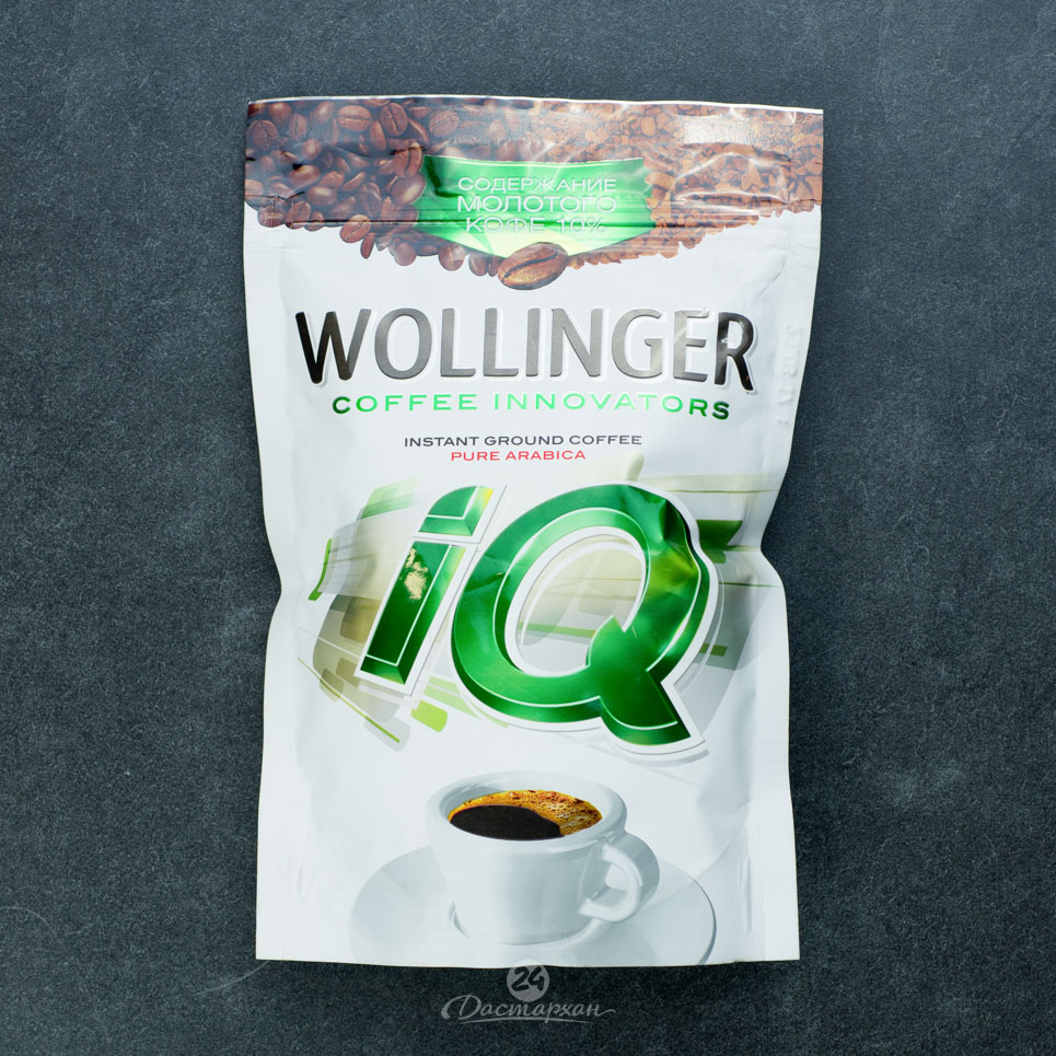Кофе Wollinger IQ сублимир.с доб.молотого 75г пакет 
