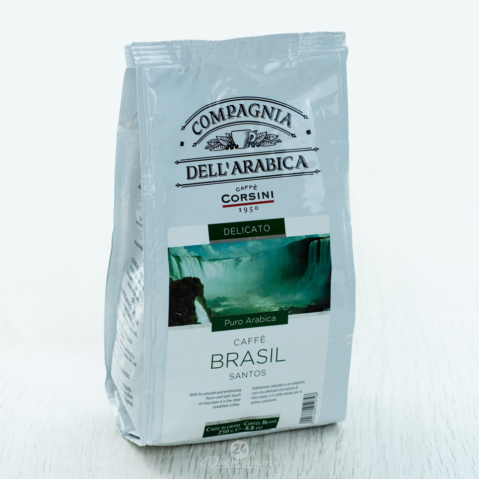 Кофе Compagnia Dell Arabica Brasil Сaffe Santos 250г картон