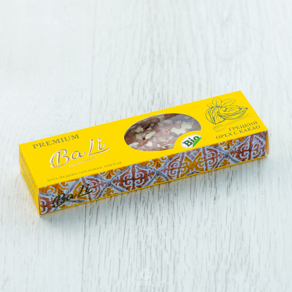 Нуга Ba Li медовая с грецким орехов с какао 80г карт/кор