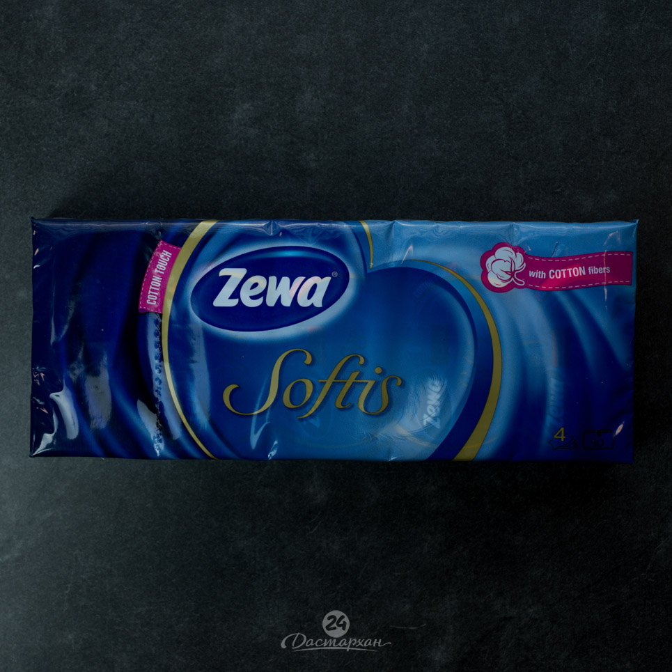 Платочки бум Zewa Softis 3-х слойные 10шт