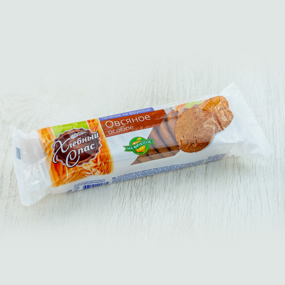 Печенье диабетический Хлебный Спас Овсяное на фруктозе 250г