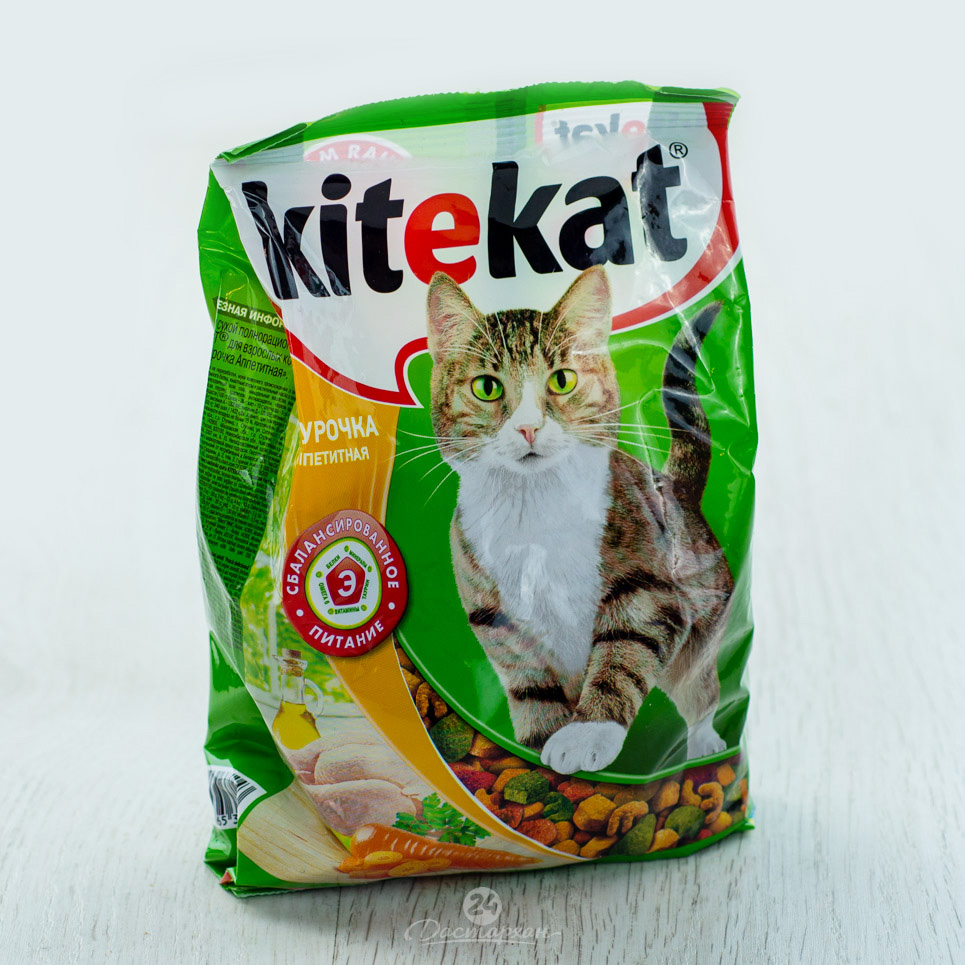 Корм д/кошек Kitekat аппетитная курочка 350г коробка