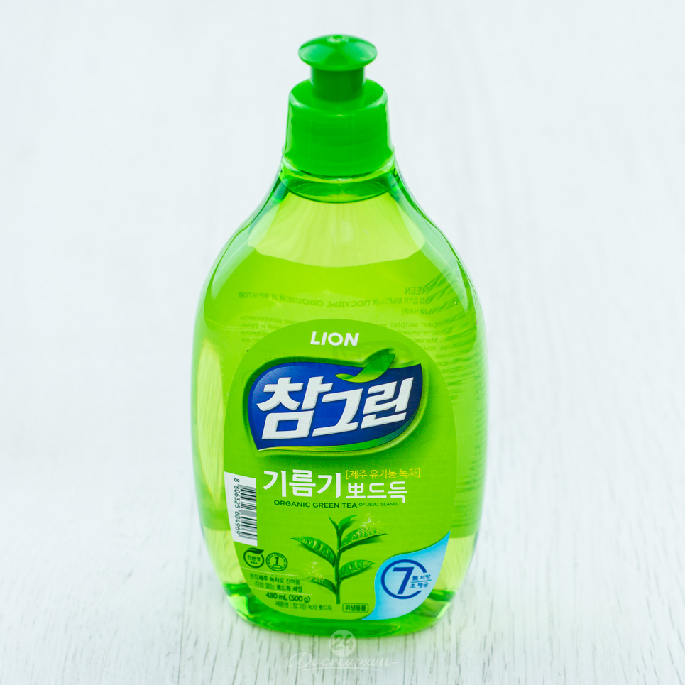Средство для мытья посуды CJ LION Chamgreen Зеленый чай 500мл п/б