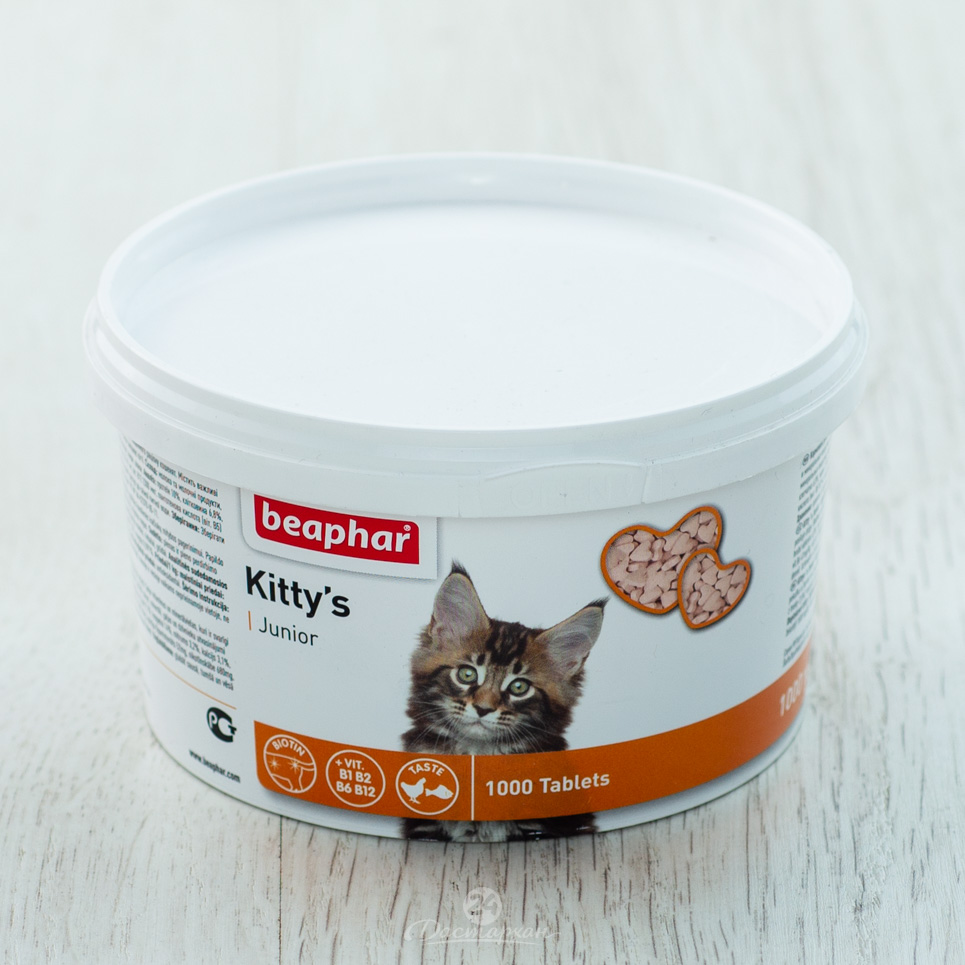 Витамины Беафар для кошек 750таб Kitty`s Mix витаминная смесь (1*6) 125951