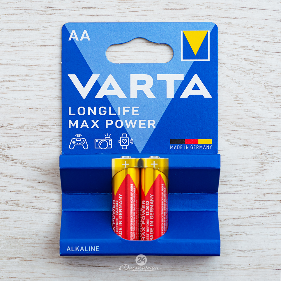 Батарейка Varta Max Tech 2xAA1.5v 2930 mAh Alkaline