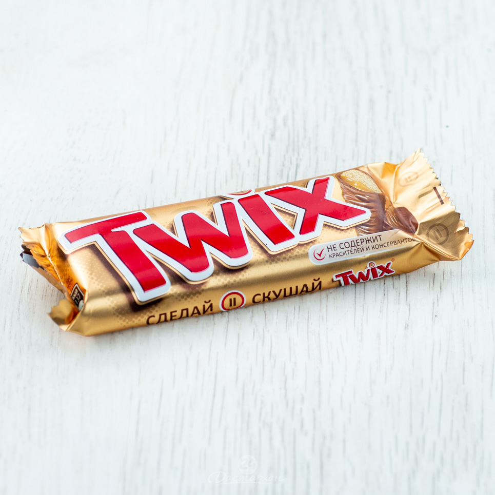 Батончик Mars Twix с карамелью 55г из раздела Шоколад, батончики