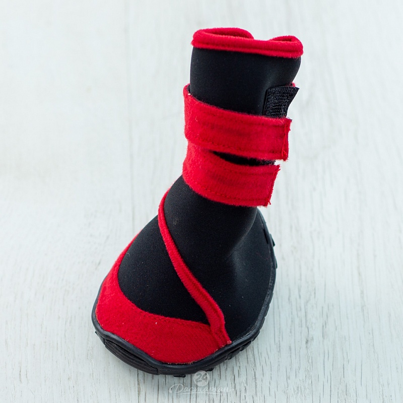Ботинки для собак Triol черные с красным, 80*75*90мм YXS134-XXL 