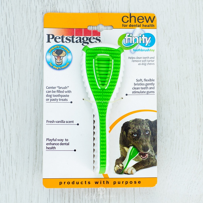 Игрушка Petstages Finity Dental Chew Зубная щетка для собак, средняя, 15см  4729825