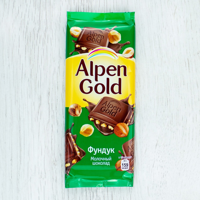 Шоколад Alpen Gold молочный с фундуком 90г