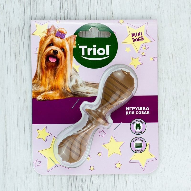 Игрушка Triol Mini Dogs для собак мелких пород из термопласт. резины Вертушка 110мм