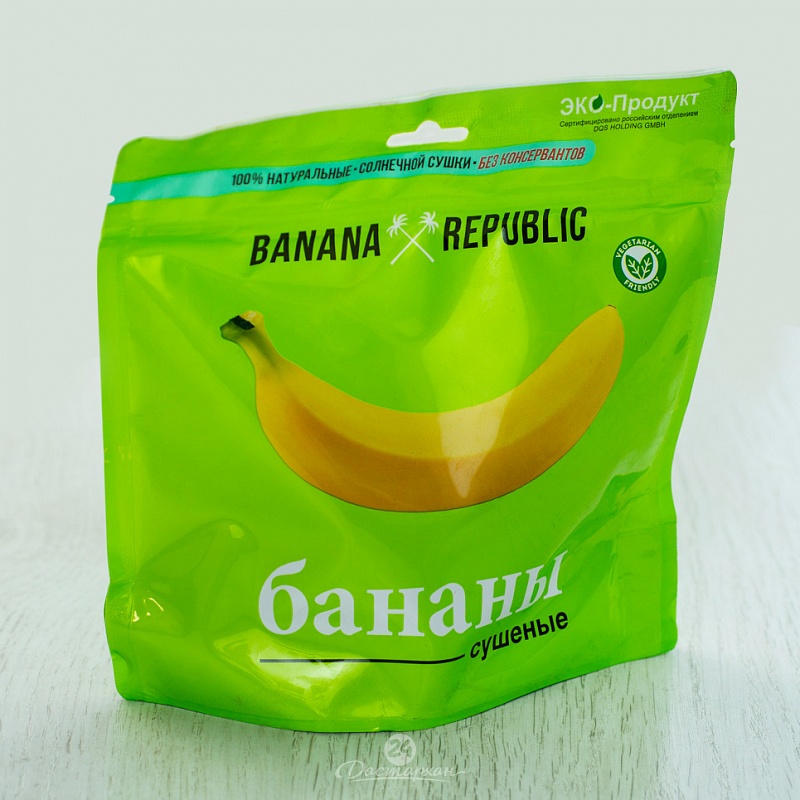 Бананы Pupo Banana Republic сушеные 200г д/пак