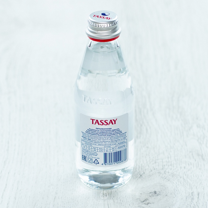 Вода Tassay питьевая столов б/газа с/б 0,25 л.
