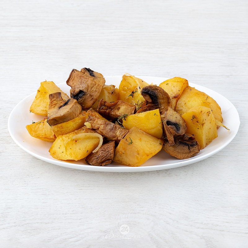 Картофель запеченный с грибами