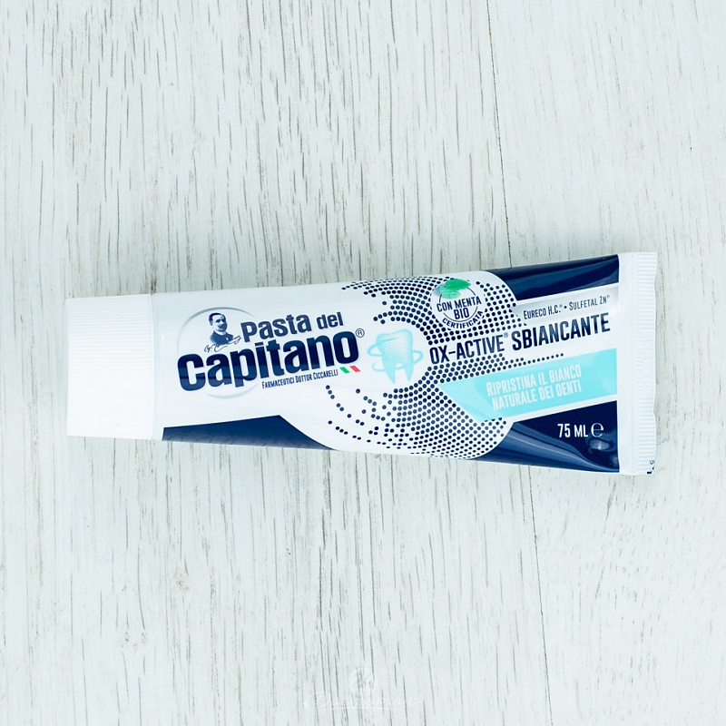 Паста зубная Pasta del Capitano Ox-Active Whitening BIO 75мл